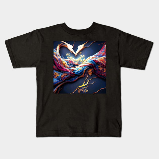 abstract heart Kids T-Shirt by heartyARTworks